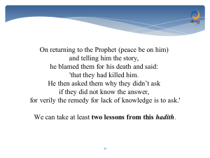 hadith - they killed him