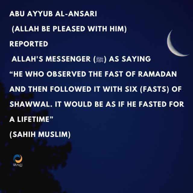the six fasts of shawwal
